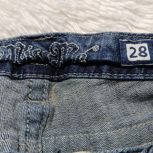 Miss Me Embellished Boot Cut Denim Jeans Women's 28. Leather Tag/ Pockets. Blue. - Picture 5 of 16